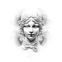 marble statues da'vinci tattoo design idea