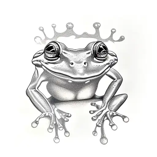 a frog cooking himself tattoo design idea