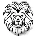 half lion half ram heart  tattoo design idea