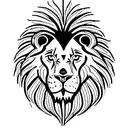 half lion half ram heart  tattoo design idea
