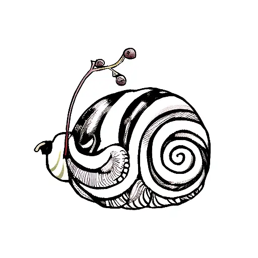 snail tattoo design idea