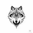 lonely wolf tattoo design idea