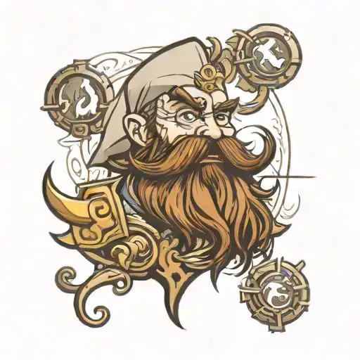 Bronze Brannbeard from Hearthstone  tattoo design idea