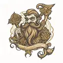Bronze Brannbeard from Hearthstone  tattoo design idea