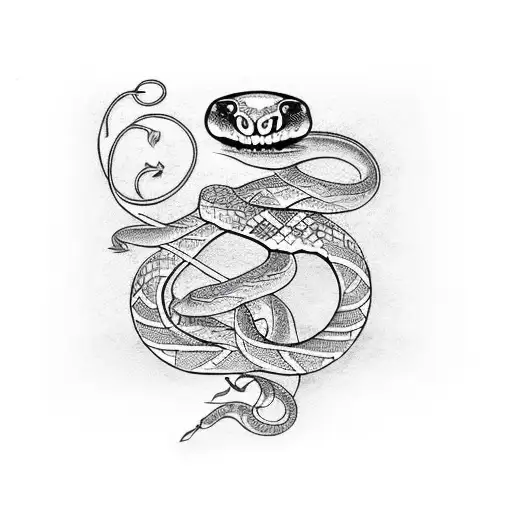 Tattoo uploaded by Kate Očenášová • #snake #rose #tattoo #design # snaketattoo #rosetattoo #blackwork #blacktattoo #tattoodesign #drawing •  Tattoodo