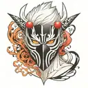 Ichigo mask tattoo design idea