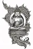 Buddhist tattoo design idea