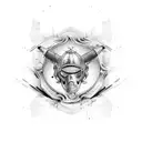 abstract firefighter and military tattoo design idea