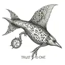 trust no one tattoo design idea