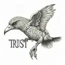 trust no one tattoo design idea