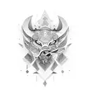 the negative space between tattoo design idea