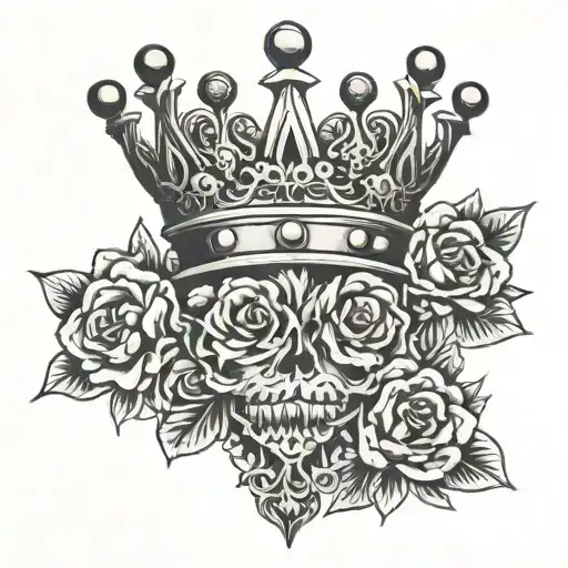3 point crown  tattoo design idea