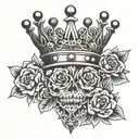 3 point crown  tattoo design idea