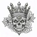 3 point crown  tattoo design idea