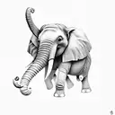 Elephant tattoo design idea