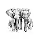 Elephant tattoo design idea