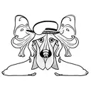 funny looking dachshund dressed up mexican tattoo design idea