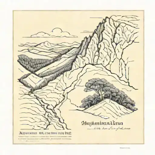 Appalachian mountain range tattoo design idea