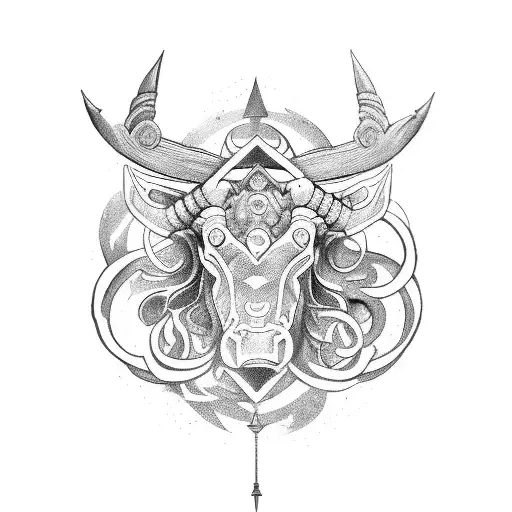 create a tattoo of Taurus,Aquarius combination  tattoo design idea