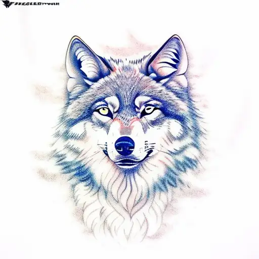 Turkish Wolf tattoo design idea