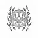 laurel wreath tattoo design idea