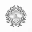 laurel wreath tattoo design idea