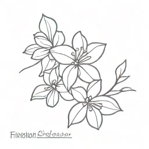 lilac flower tattoo design idea
