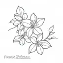 lilac flower tattoo design idea
