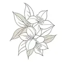 lilac flower tattoo design idea