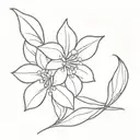 lilac flower tattoo design idea