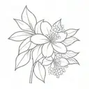 lilac flower tattoo design idea