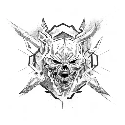 I am relentless. attack your goals with patience and courage tattoo design idea