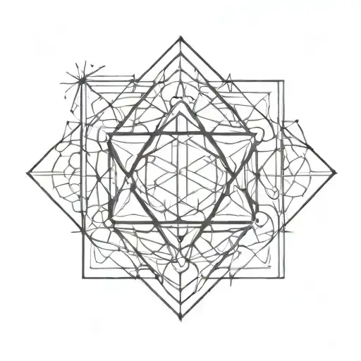 metatrons cube line tattoo tattoo design idea