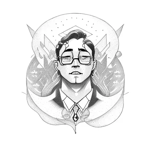 phrase "let me be your hero" written in HQ style font tattoo design idea