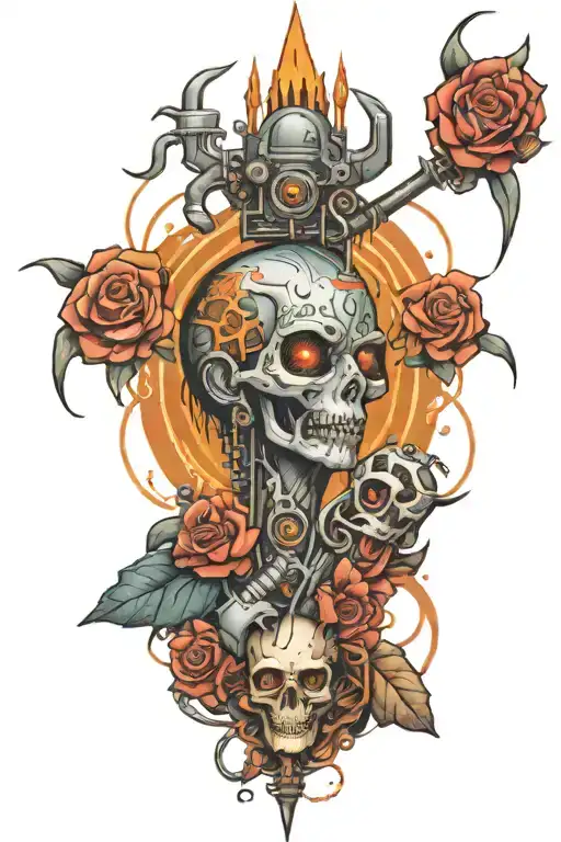 cyber sigillism tattoo design idea