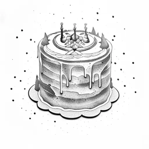 A cake with foam tattoo design idea