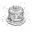 A cake with foam tattoo design idea