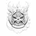A cake with foam tattoo design idea