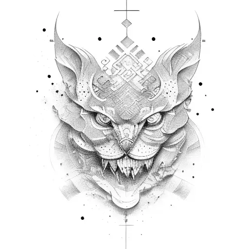 Techno tattoo design idea