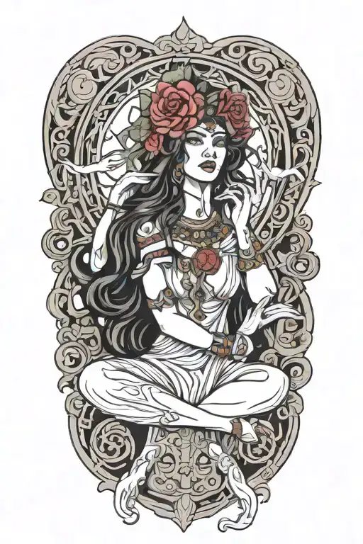 hecate goddess tattoo design idea