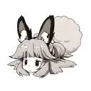 Grey lionhead rabbit with small upstanding ears, small cheeks and a white dot on the nose tattoo design idea