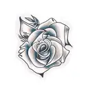 a black sheep chewing on roses tattoo design idea