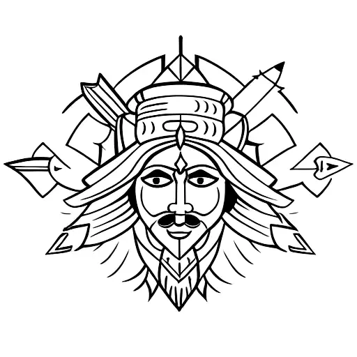 indian arrow tattoo design idea