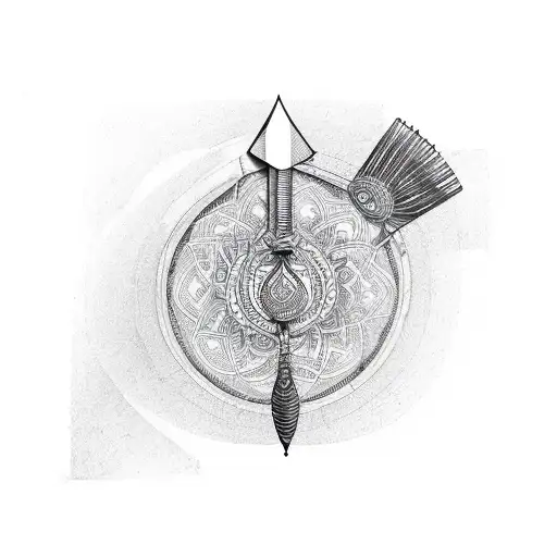one indian arrow tattoo design idea