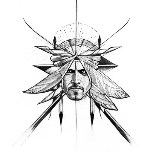 arrow indian tattoo design idea