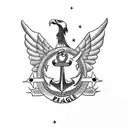 eagle globe and anchor tattoo with a purepechua style tattoo design idea