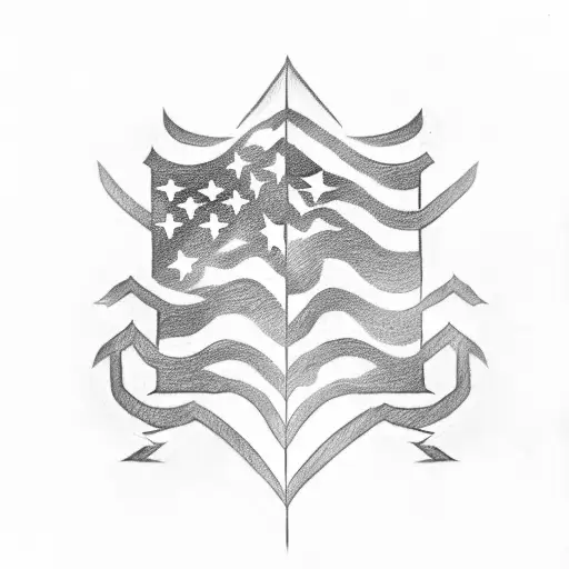 Christian flag and Venezuela flag tattoo design idea
