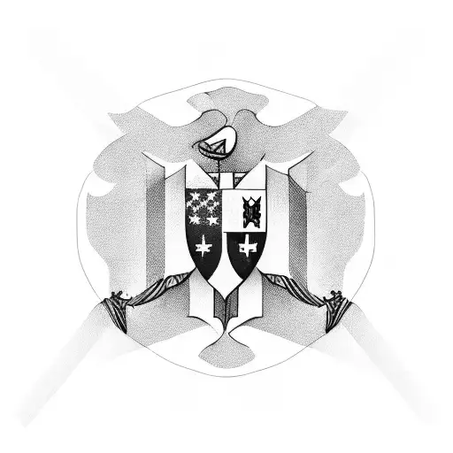 Christian flag and Venezuela flag tattoo design idea
