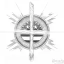 Christian flag and Venezuela flag tattoo design idea
