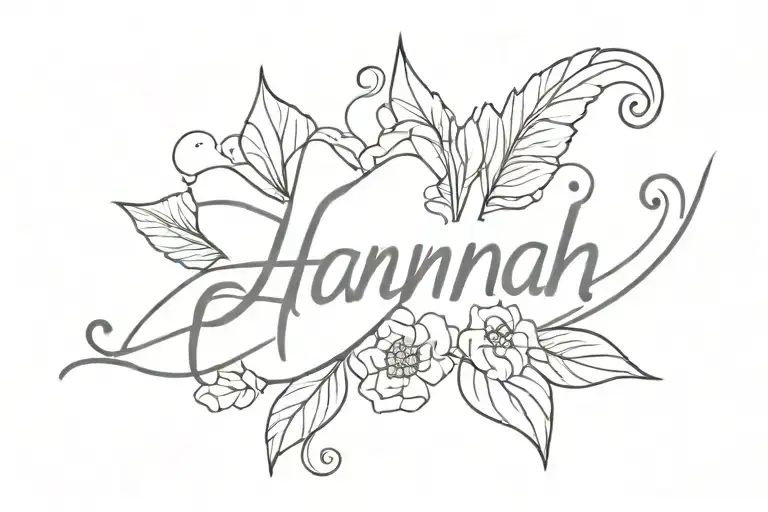 name hannah tattoo design idea